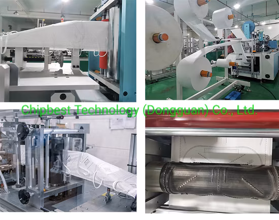 Strap up N95 Medical Face Mask Making Machine with Packing