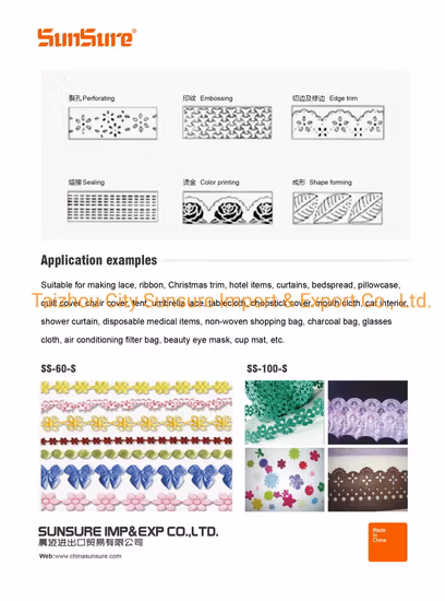 Ultrasonic Lace Welding Cutting Sewing Machine Ss-100-S